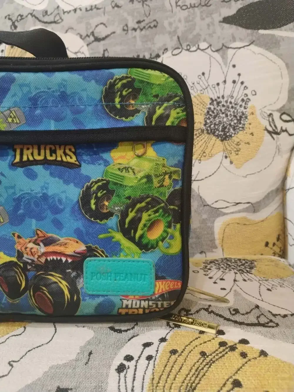 Posh Peanut Hot Wheels Monster Trucks Lunch Bag